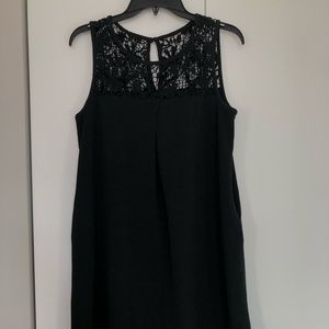 Black work dress with pockets